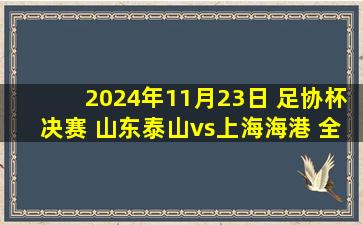 2024年11月23日 足协杯决赛 山东泰山vs上海海港 全场录像